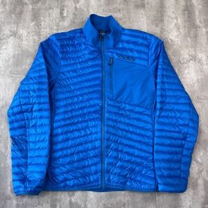 Odlo Helium Cocoon Midlayer Jacket Mens Large Blue Outdoor Gorpcore Hiking Camp